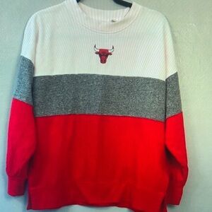 Men's Red and Gray Sweater